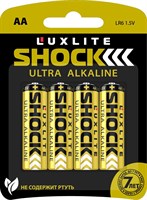 Батарейки Luxlite Shock (GOLD) типа АА - 4 шт. - фото 173602