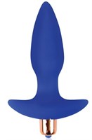 Синяя коническая анальная пробка Sweet Toys - 10,5 см. - фото 172975