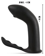 Черный стимулятор простаты Prostate Plug - 14 см. - фото 1416729