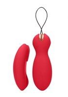 Красные вагинальные шарики Purity с пультом ДУ - фото 174061