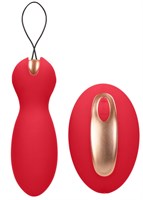 Красные вагинальные шарики Purity с пультом ДУ - фото 174057
