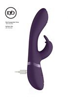 Фиолетовый вибромассажер-кролик Cato - 21,5 см. - фото 1427822