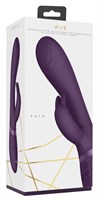 Фиолетовый вибромассажер-кролик Cato - 21,5 см. - фото 176528