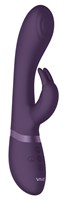 Фиолетовый вибромассажер-кролик Cato - 21,5 см. - фото 1427821