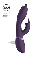 Фиолетовый вибромассажер-кролик Nilo - 22 см. - фото 176533