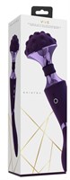 Фиолетовый двухсторонний вибромассажер Shiatsu - 27 см. - фото 174131
