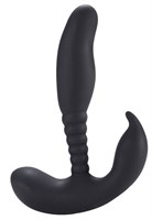 Черный стимулятор простаты Anal Pleasure Dual Vibrating Prostate Stimulator - 13,5 см. - фото 175187