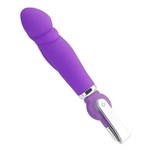 Фиолетовый вибратор ALICE 20-Function Penis Vibe - 17,5 см. - фото 175224