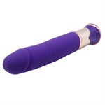 Фиолетовый перезаряжаемый вибратор ECSTASY Deluxe Greedy Dong - 19,5 см. - фото 173483