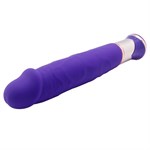 Фиолетовый вибратор ECSTASY Deluxe Rowdy Dong - 21,5 см. - фото 173710