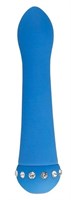 Голубой вибратор SPARKLE SUCCUBI  BLISS CARESSING VIBE - 14,2 см. - фото 175227