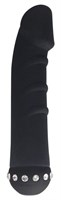 Черный вибратор SPARKLE SUCCUBI VIBRATING DONG - 14,5 см. - фото 472104