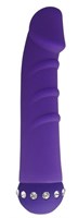 Фиолетовый вибратор SPARKLE SUCCUBI VIBRATING DONG - 14,5 см. - фото 175232