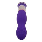 Фиолетовый вибратор с ротацией ECSTASY Deluxe Rippled Vibe - 20 см. - фото 173513