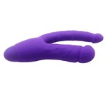 Фиолетовый двойной вибратор INDULGENCE Insatiable Desire - 21,5 см. - фото 175251