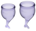 Набор фиолетовых менструальных чаш Feel secure Menstrual Cup - фото 1409812