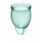 Набор темно-зеленых менструальных чаш Feel confident Menstrual Cup - фото 173456