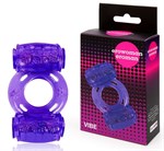 Фиолетовое эрекционное кольцо в двумя вибропулями - фото 1409827