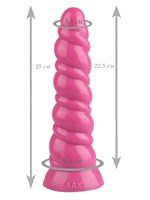 Розовая витая анальная втулка - 25 см. - фото 174759