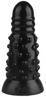 Черная анальная втулка с шипиками - 18 см. - фото 174762