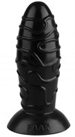 Черная анальная втулка с венками - 17,5 см. - фото 174764