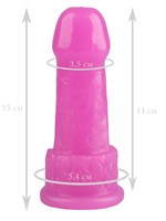 Розовая фантазийная анальная втулка - 15 см. - фото 174926
