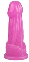 Розовая фантазийная анальная втулка - 15 см. - фото 1409875