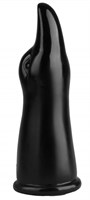 Черная анальная втулка в виде головы уточки - 19,5 см. - фото 175286