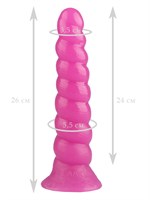 Розовая винтообразная анальная втулка - 26 см. - фото 175290