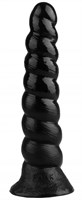 Черная винтообразная анальная втулка - 26 см. - фото 175291