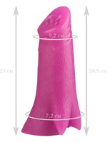 Розовая анальная втулка в виде поросячьего пятачка - 23 см. - фото 1305244