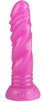 Розовая анальная втулка с рельефом - 21 см. - фото 175310