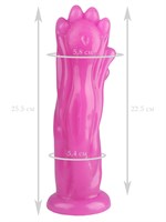 Розовая фантазийная анальная втулка-лапа - 25,5 см. - фото 175325