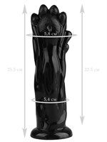 Черная фантазийная анальная втулка-лапа - 25,5 см. - фото 175327