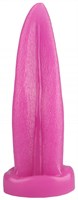 Розовая изогнутая анальная втулка-язык - 21 см. - фото 175332