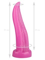Розовая изогнутая анальная втулка-язык - 21 см. - фото 175333