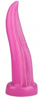 Розовая изогнутая анальная втулка-язык - 21 см. - фото 175330