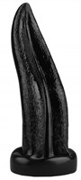 Черная изогнутая анальная втулка-язык - 21 см. - фото 175334
