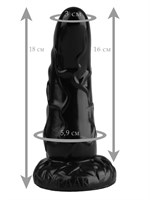 Черная анальная втулка с венками - 18 см. - фото 175378