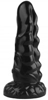 Черная анальная втулка с венками - 18 см. - фото 175379