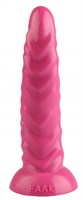 Розовая рельефная анальная втулка - 22,5 см.  - фото 174960