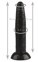Черный гладкий анальный стимулятор - 23 см. - фото 175388