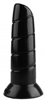 Черная винтообразная анальная втулка - 19,5 см. - фото 175394