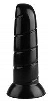 Черная винтообразная анальная втулка - 19,5 см. - фото 175395