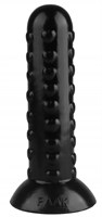 Черная анальная втулка с шипиками - 19,5 см. - фото 175403