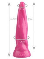 Розовая коническая винтовая анальная втулка - 22,5 см. - фото 175406