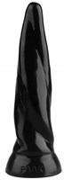 Черная коническая винтовая анальная втулка - 22,5 см. - фото 175407