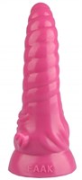 Розовая рельефная винтообразная анальная втулка - 20,5 см. - фото 175418