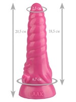 Розовая рельефная винтообразная анальная втулка - 20,5 см. - фото 175420
