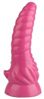 Розовая рельефная винтообразная анальная втулка - 20,5 см. - фото 175417